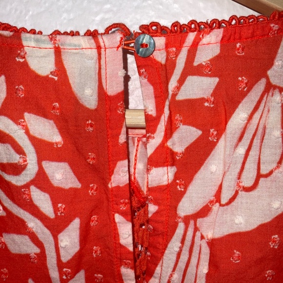 Farm Rio neon Jungle Floral Orange Blouse - Picture 6 of 7